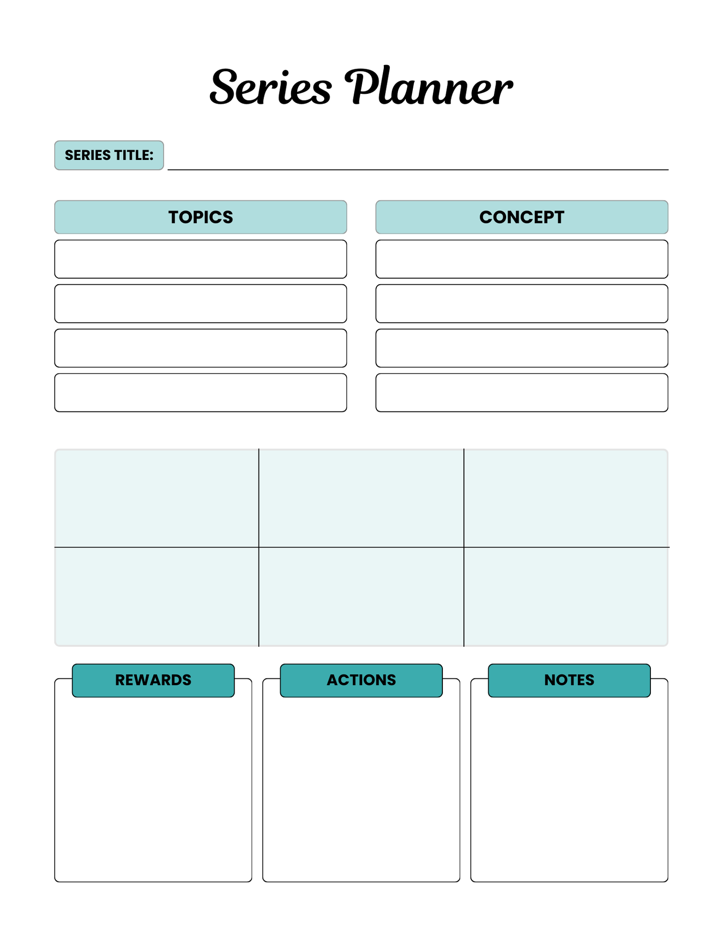 Blue 2025 Social Media Planner