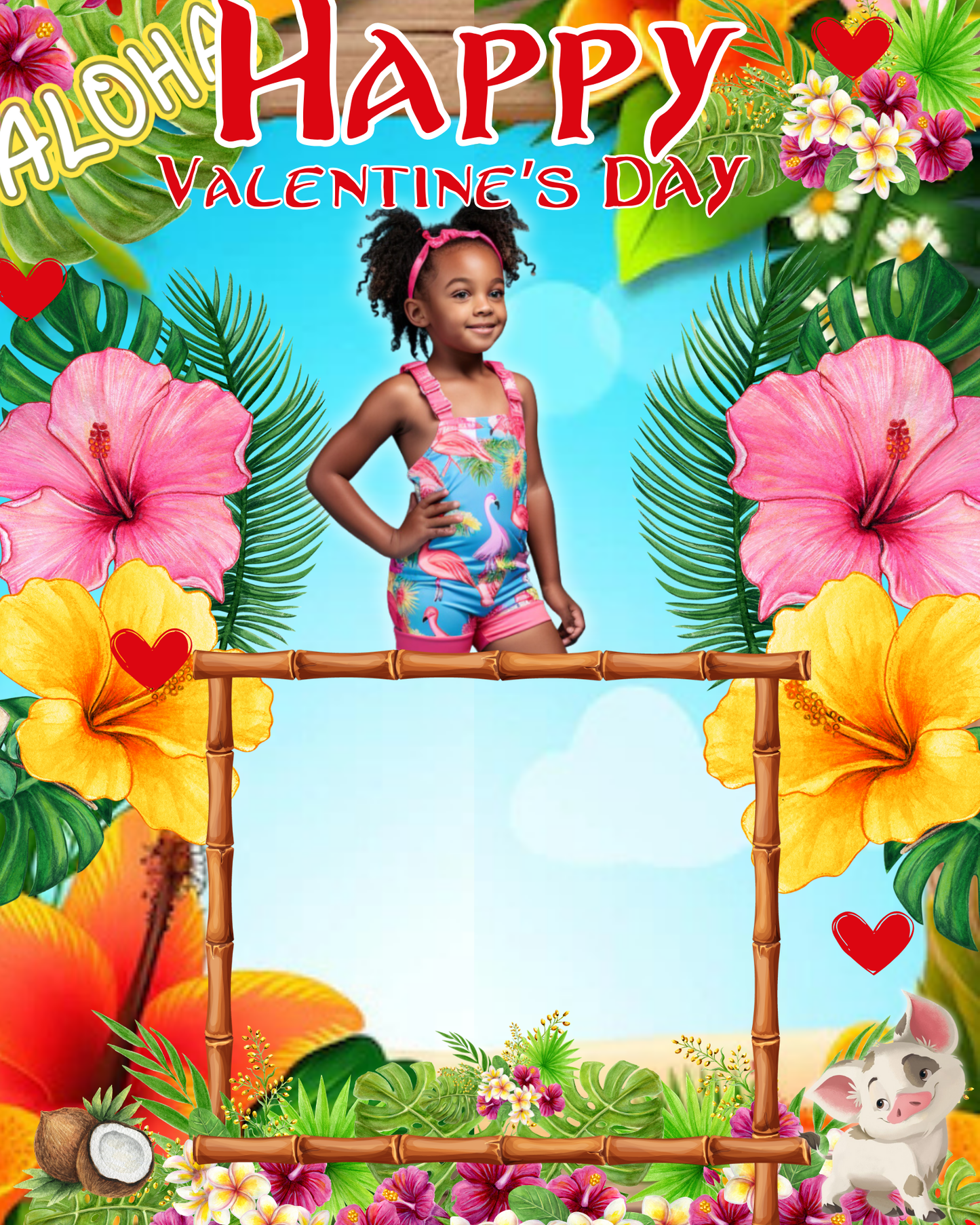 Kids’ Valentine’s Day Jumbo Card Designs – Editable Canva Template