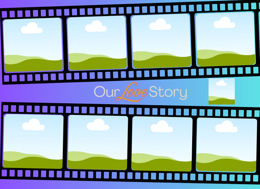 "Our Love Story" Editable Canva Frames – Perfect for Valentine's Day, Anniversaries, and More