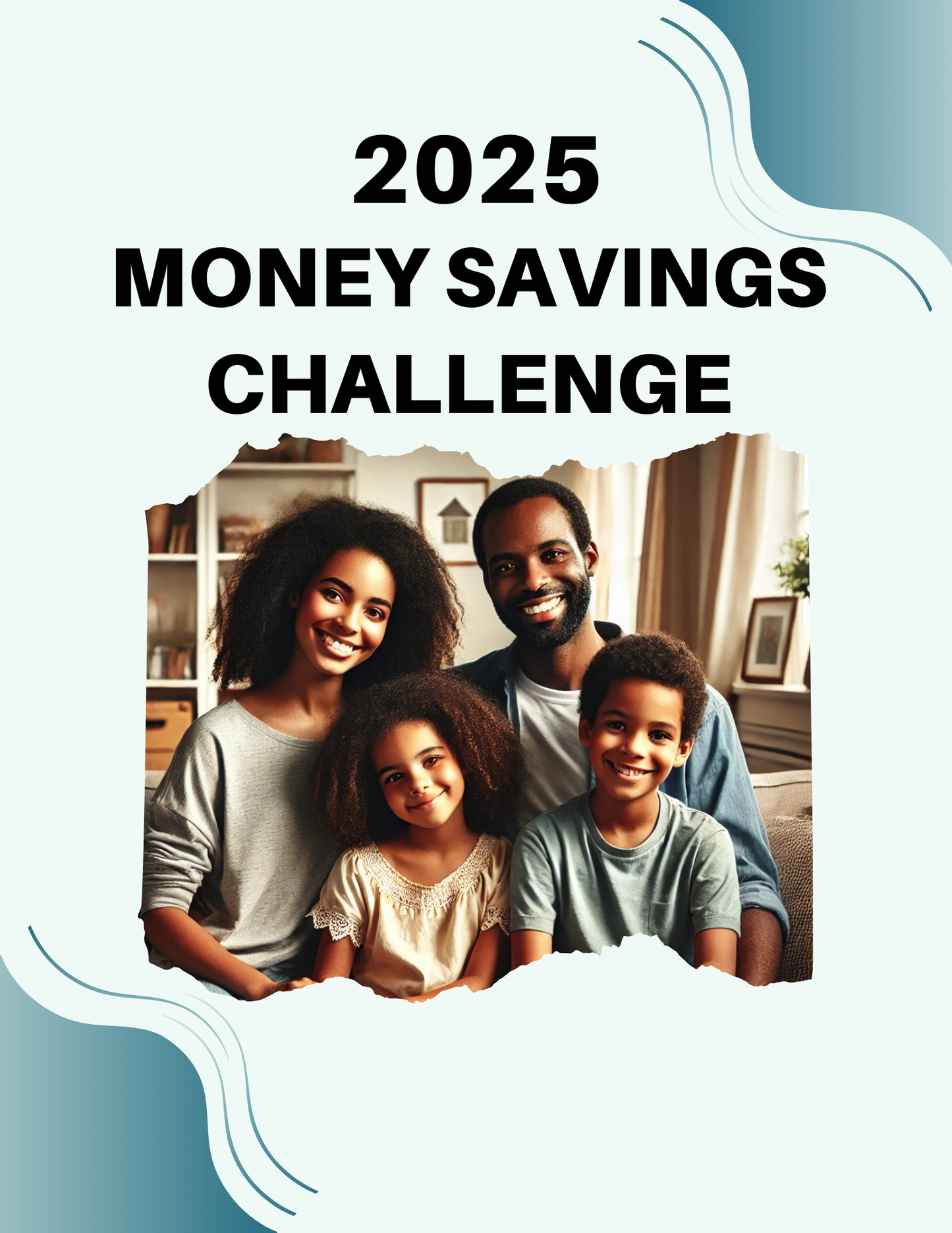 2025 Money-Saving Challenge Planner-Editable Canva Template