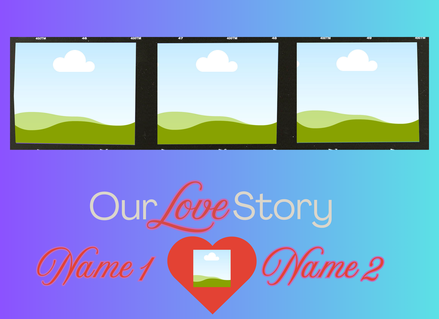 "Our Love Story" Editable Drag-and-Drop Canva Video Template – Holds 54 Photos + Bonus QR Code Tutorial