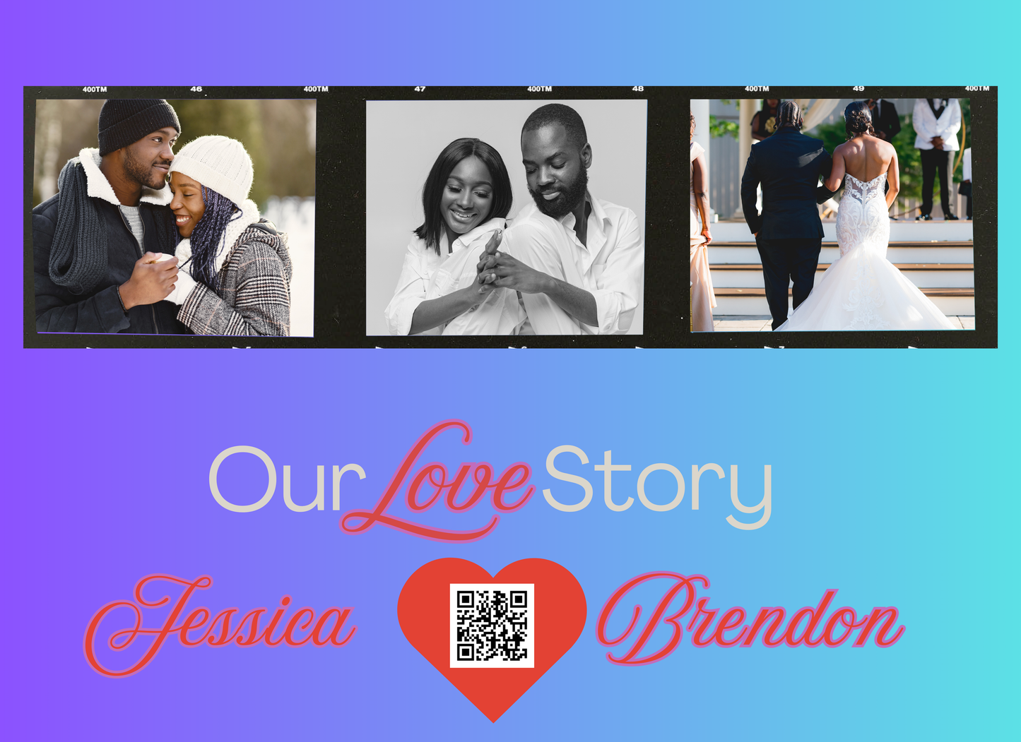 "Our Love Story" Editable Canva Frames – Perfect for Valentine's Day, Anniversaries, and More