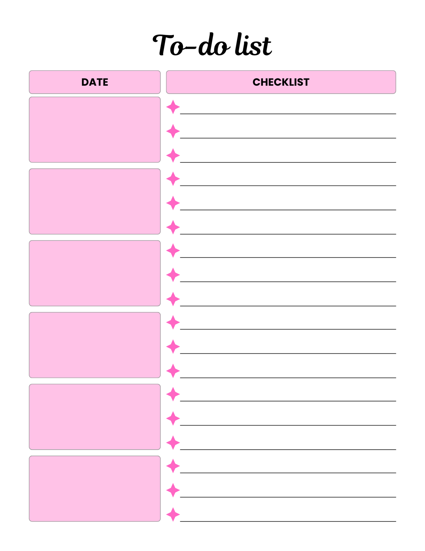 Pink 2025 Social Media Planner