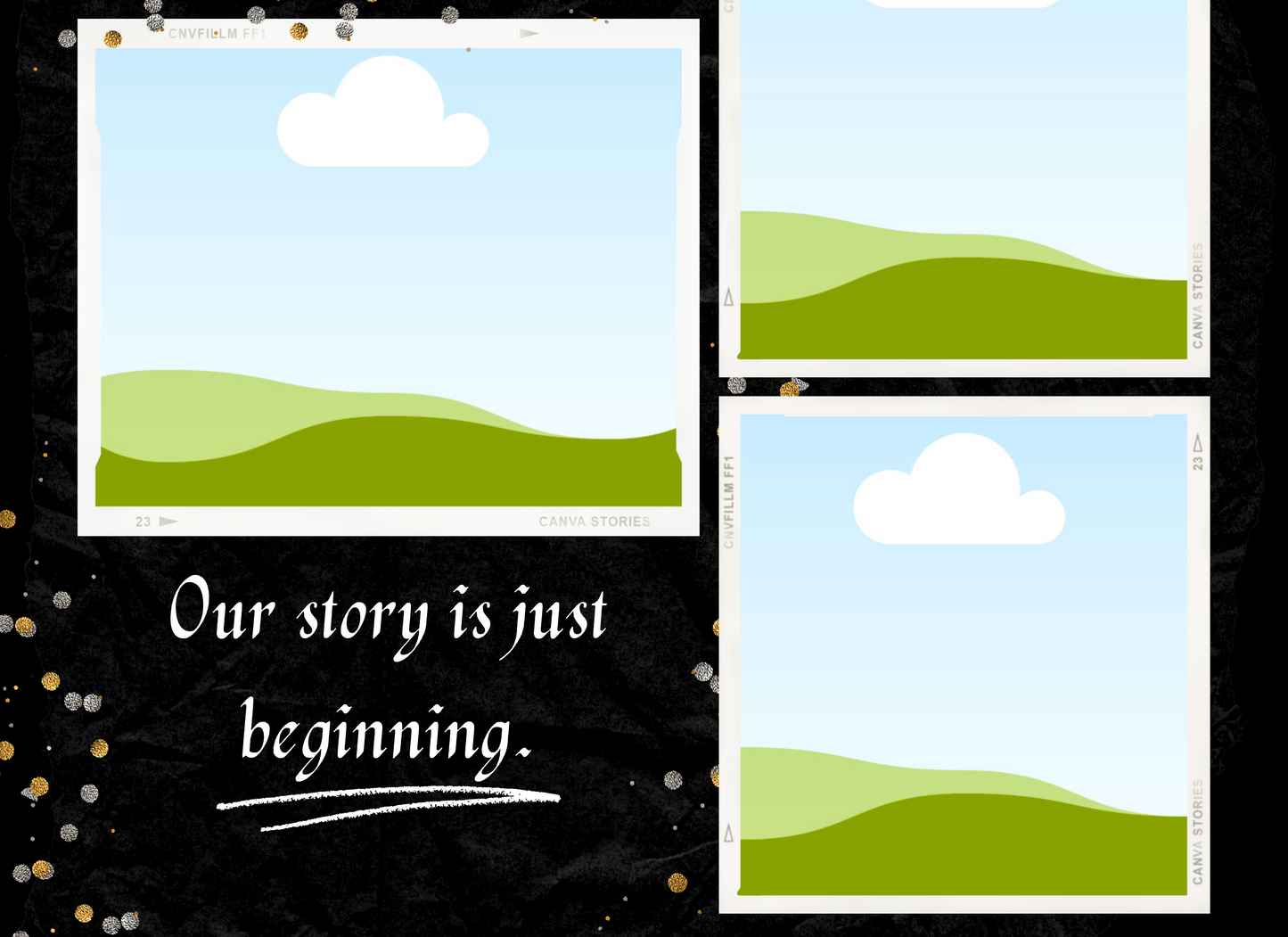 Elegant Black & Gold "Our Story is Just Beginning" Editable Canva Drag-and-Drop Video Template with Bonus QR Code Tutorial