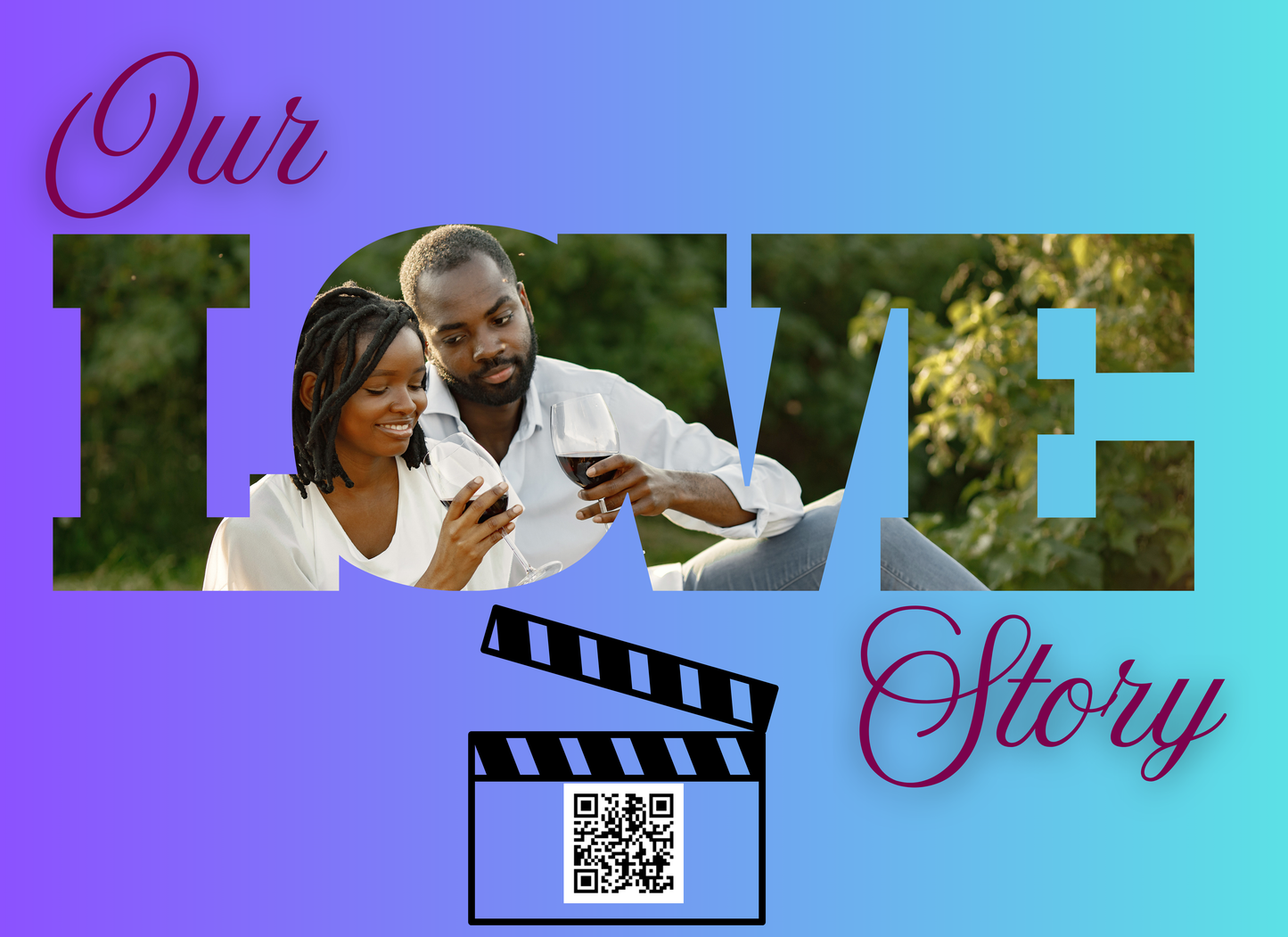 "Our Love Story" Editable Canva Frames – Perfect for Valentine's Day, Anniversaries, and More