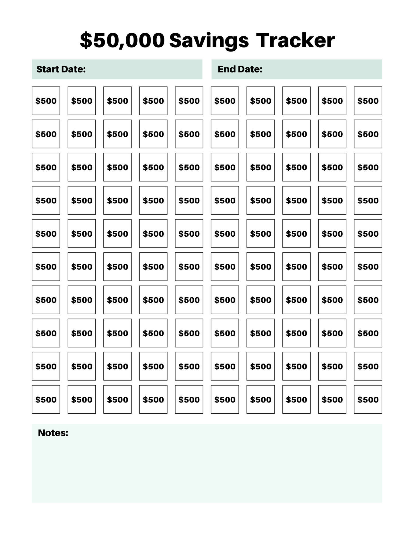 2025 Money-Saving Challenge Planner-Editable Canva Template