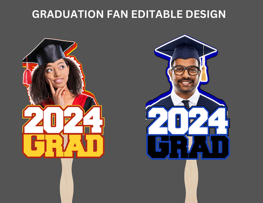 Editable Graduation Fans