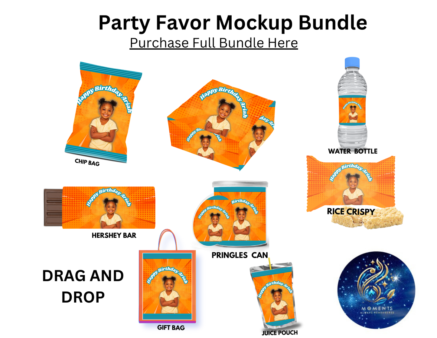 Orange Full Party Bundle - Editable Canva Templates with PLR and MRR Resell Rights - $7.99