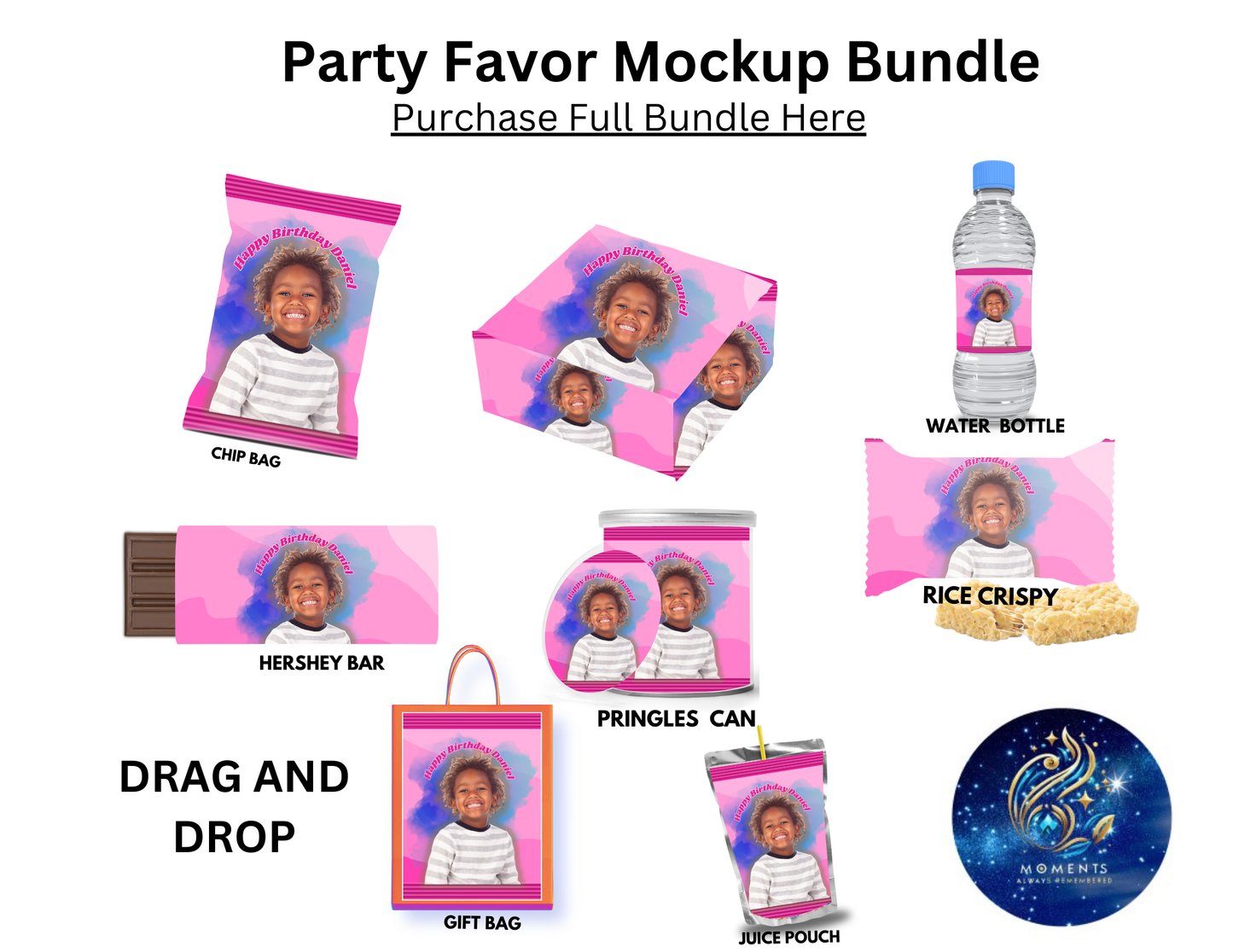 Pink Full Party Bundle - Editable Canva Templates with PLR and MRR Resell Rights - $7.99